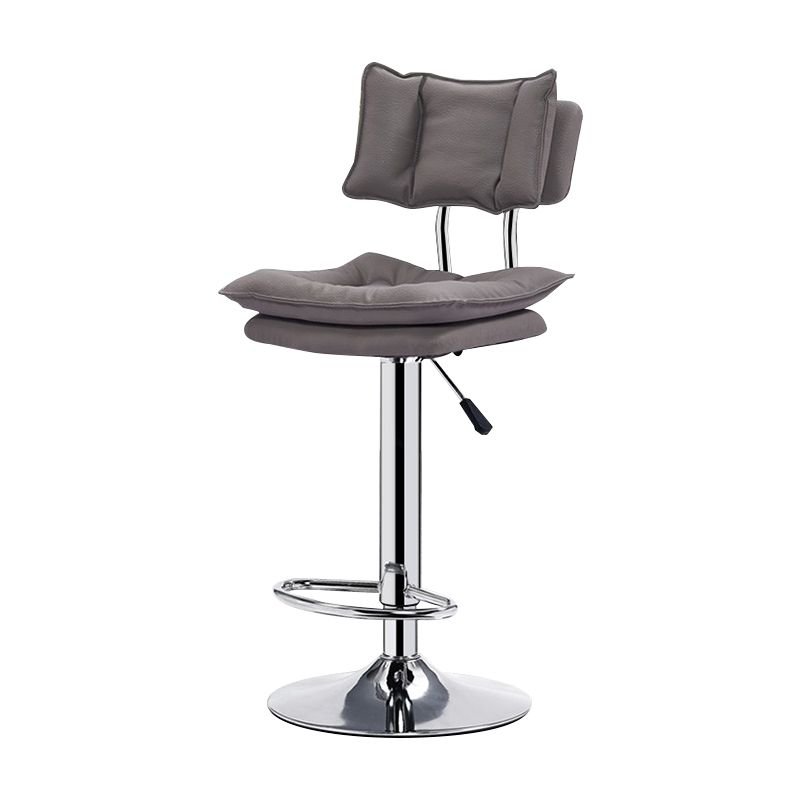 Lift and Rotate Height Stool Nordic Indoor Leather Armless Single Bar Stool Clearhalo 'Bar Furniture' 'Bar Stools' 'bar_stools' 'furn' 'furn_bar_stools' 'Furniture' 'furniture_bar_stools' 'Kitchen & Dining Furniture' 1200x1200_b6ae3678-7089-4dca-9619-aa682c5dffb5