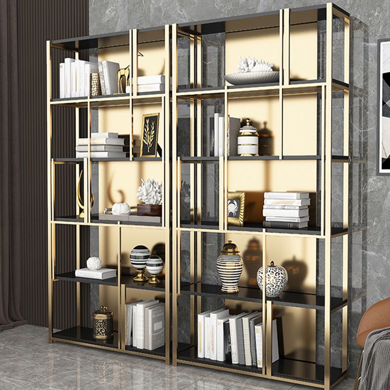 11.81"W 78.74"H Bookshelf Glam Style Open Back Bookcase for Study Room Home Office Clearhalo 'Bookcases' 'furn' 'furn_bookcases' 'Furniture' 'furniture_bookcases' 'kitchen' 'kitchen_bookcases' 'Living Room Furniture' 'Office Furniture' 1200x1200_b6ae3c92-9dfe-425b-bcb5-cdb04d19978d