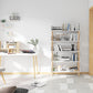 Modern Bookshelf Open Back Engineered Wood Bookshelf with Shelves for Home Office