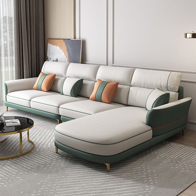 Glam da 38,18 "h divano e chaise del braccio svasato per soggiorno per soggiorno