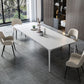Simple White Kitchen Dining Table Sintered Stone Standard Dining Table with 4 Legs Base Clearhalo ' dining_table' 'Dining Tables & Seating' 'Dining Tables' 'Furniture' 'furniture_dining_table' 'Kitchen & Dining Furniture' 'kitchen&dining_furn' 'kitchen' 'kitchen_dining_table' 1200x1200_b6aefd3d-f740-400d-8960-7db752b2e7f8
