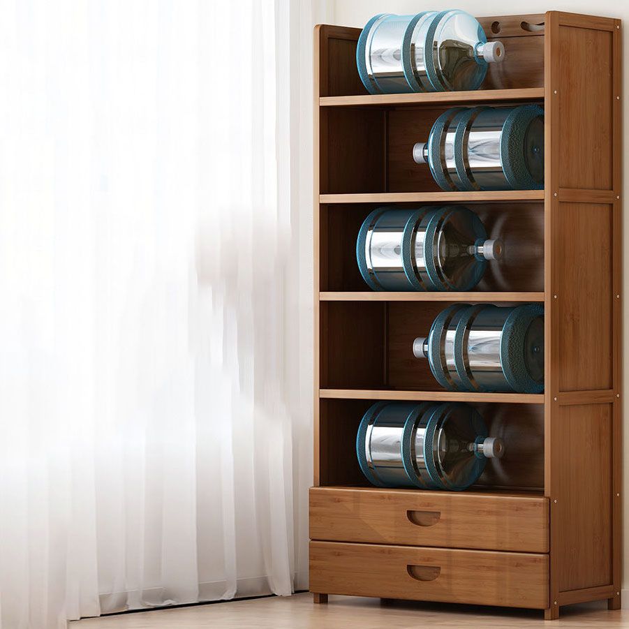 Libreria per la scaffale di bambù chiusa a pavimento contemporaneo