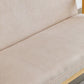 Contemporary Square Arm Sofa 31.49" High Linen Sofa with Tight Back