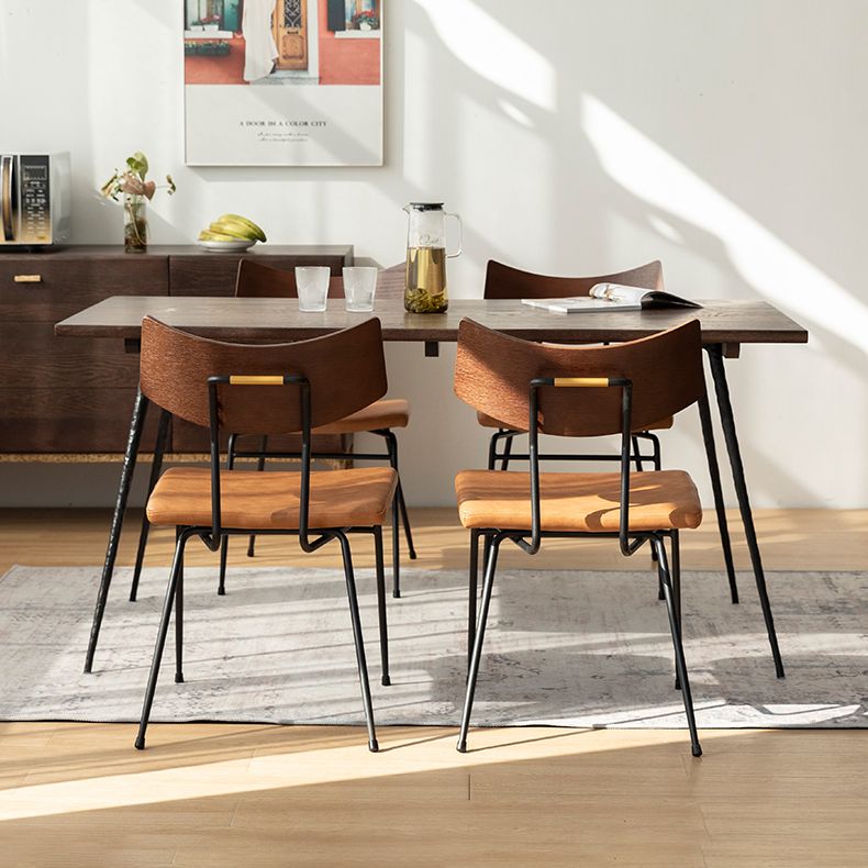 Industrial Rectangle 4-foot Home Furniture Solid Wood Dining Table for Home Clearhalo ' dining_table' 'Dining Tables & Seating' 'Dining Tables' 'furn' 'furn_dining_table' 'Furniture' 'furniture_dining_table' 'Kitchen & Dining Furniture' 'kitchen&dining_furn' 'kitchen' 'kitchen_dining_table' 1200x1200_b6b46806-ed94-4925-89a0-25710db7cb6e