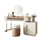 Glam Wood Makeup Vanity Desk Glass Top 4 Drawer Dressing Table Clearhalo 'Bedroom Furniture' 'furn' 'furn_makeup_vanities' 'Furniture' 'Makeup Vanities' 'makeup_vanities' 1200x1200_b6b4ba12-80f8-40d3-b714-b2ba30035eaf