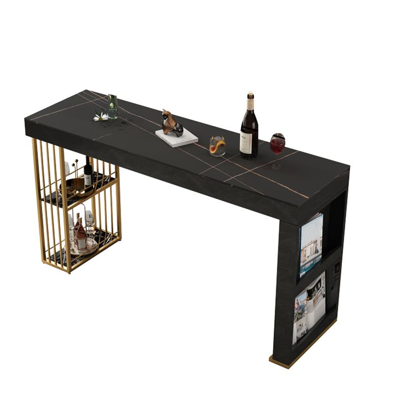 Contemporary 1/2/3 Pieces Stone Rectangular Bar Table Set for Indoor Clearhalo 'Bar Furniture' 'furn' 'furn_home_bar_bar_sets' 'Furniture' 'Home Bars & Bar Sets' 'home_bar_bar_sets' 'Kitchen & Dining Furniture' 1200x1200_b6b5a42a-c207-4c7a-b75a-59d85c0c1661