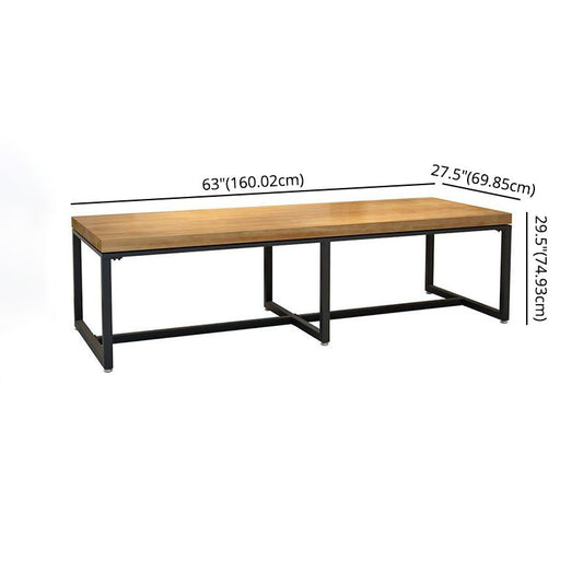 Industrial Wooden Dining¬†Room¬†Set with Rectangle Table and Black Legs Dining Table Furniture Clearhalo 'Dining Room Sets' 'Dining Tables & Seating' 'dining_room_set' 'furn' 'furn_dining_room_set' 'Furniture' 'furniture_dining_room_set' 'Kitchen & Dining Furniture' 'kitchen&dining_furn' 'kitchen' 1200x1200_b6b628c6-dbfa-40dc-8696-c2d707ab8923