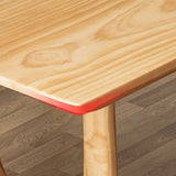 Mesa de comedor con base natural rectangular moderna de madera maciza de pino mesa de cocina para comedor