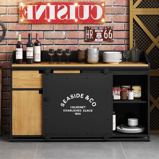 Sideboard in stile glam 1 Sideboard del cassetto con porta scorrevole per soggiorno