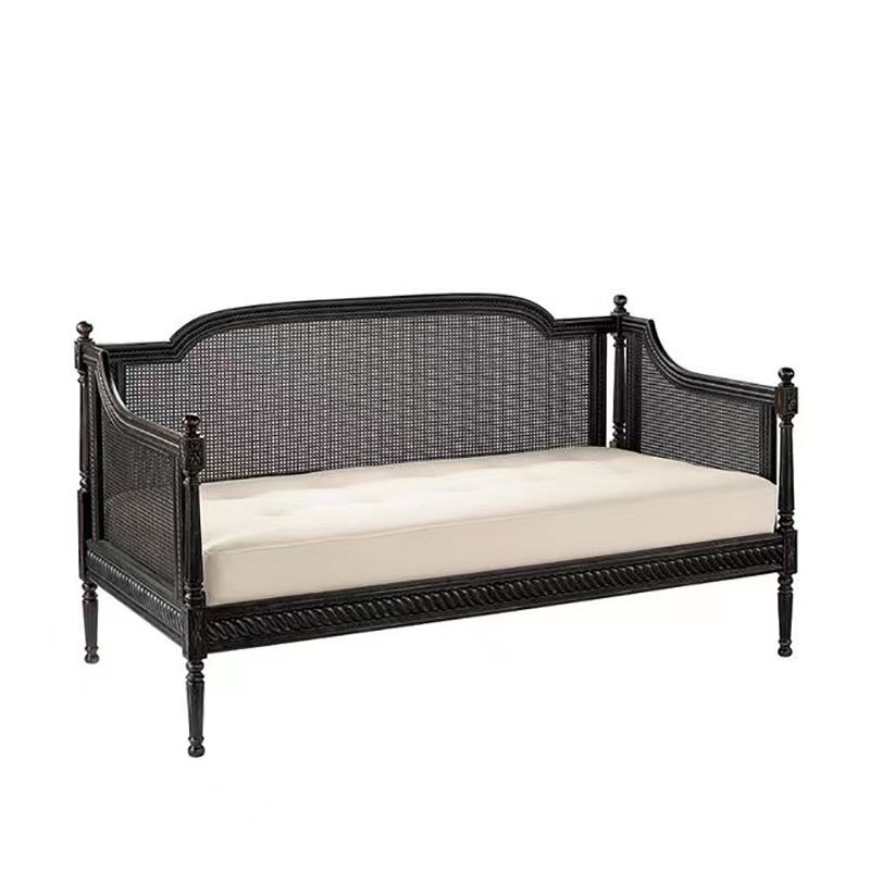 Canapé d'armes à pente à lames de linge avec dos serré en bois massif