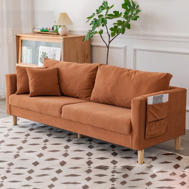 Asiento estándar de brazo cuadrado de tela de sofá de 25 "de ancho con almacenamiento