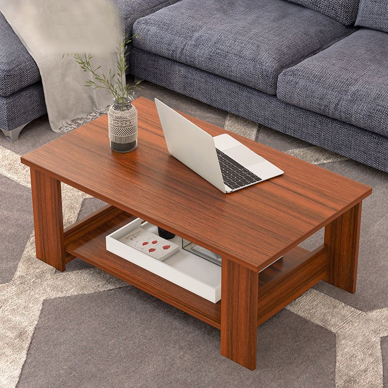 Rectangular Coffee Table Scandinavian Wood Four Legs Coffee Cocktail Table Clearhalo 'Coffee & Accent Tables' 'Coffee Tables' 'coffee_tables' 'furn' 'furn_coffee_tables' 'Furniture' 'Living Room Furniture' 1200x1200_b6b73f46-7dde-4adb-812a-f88cb29962a3