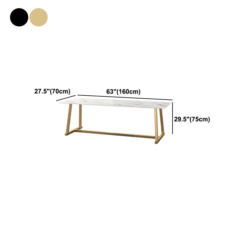 Rectangle Office Table Industrial Meeting Desk with Trestle Base Clearhalo 'furn' 'furn_office_desk' 'Furniture' 'Office Desks' 'Office Furniture' 'office_desk' 1200x1200_b6b9dbd1-3663-4fe4-b4fd-64af69a97e7b