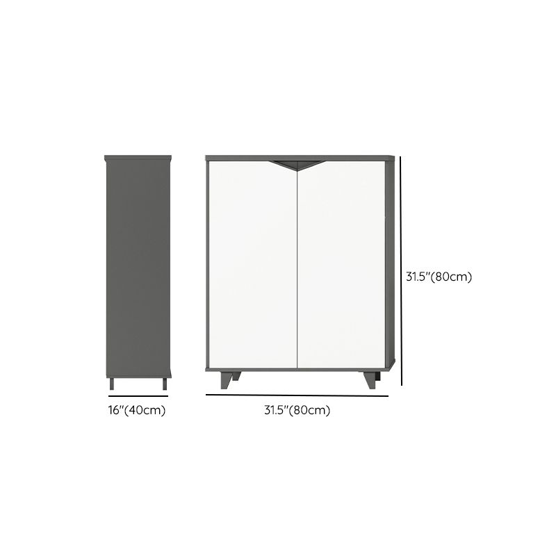 Archivo de madera de ingeniería blanca Archivo vertical contemporáneo