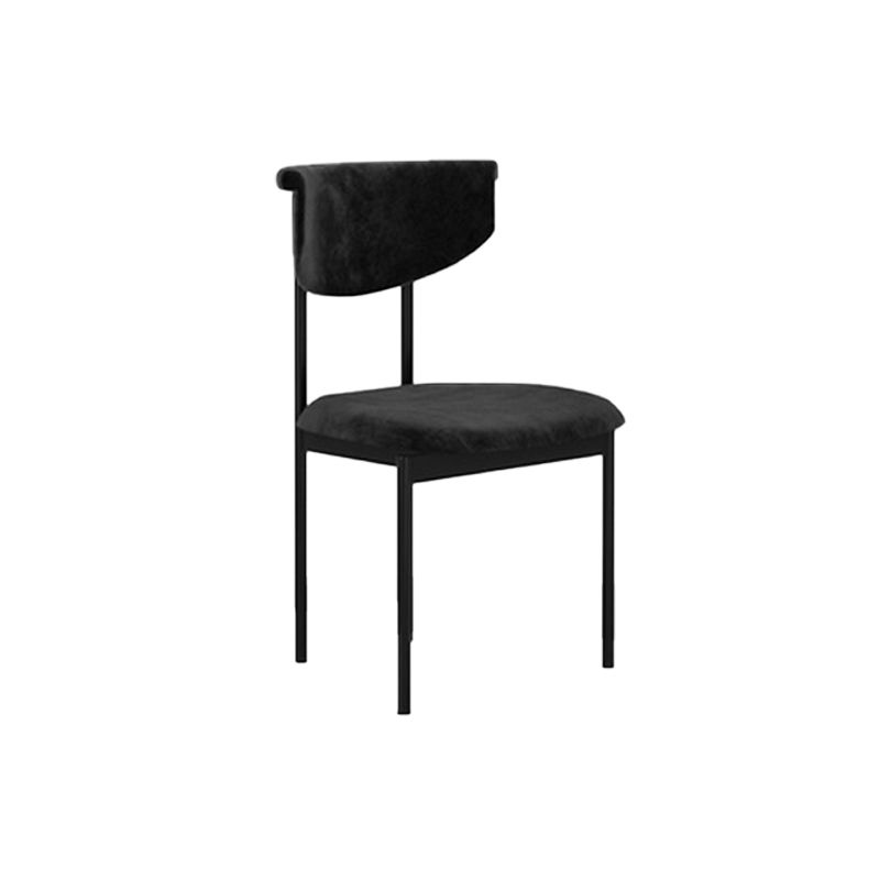 Nordic Armless Backrest Cushion Chair with Metal Legs for Dining Room Clearhalo 'Dining Chairs' 'Dining Tables & Seating' 'dining_chair' 'furn' 'furn_dining_chair' 'Furniture' 'Kitchen & Dining Furniture' 1200x1200_b6ba68c7-5937-4594-94db-8bc17984bfa8