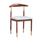 PU Leather Dining Chairs Industrial Open Back Dining Side Chair