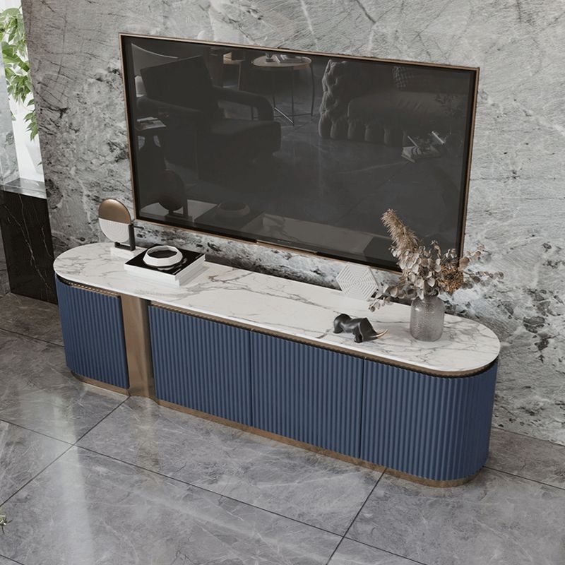 Contemporary Enclosed Storage TV Console Marble TV Stand Console with Doors Clearhalo 'furn' 'furn_tv_stands_entertainment_centers' 'Furniture' 'Living Room Furniture' 'TV Stands & Entertainment Centers' 'TV Stands & Media Storage Furniture' 'tv_stands_entertainment_centers' 1200x1200_b6bb6b81-cb83-45e2-8315-ea29db46476d