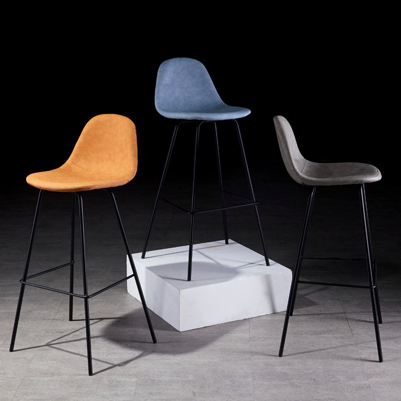 Industrial Style Square Counter Barstools for Bristol Leather Stools with Metal Legs Clearhalo 'Bar Furniture' 'Bar Stools' 'bar_stools' 'furn' 'furn_bar_stools' 'Furniture' 'furniture_bar_stools' 'Kitchen & Dining Furniture' 1200x1200_b6bbf85a-23c6-492a-a2cf-5427d965fe60