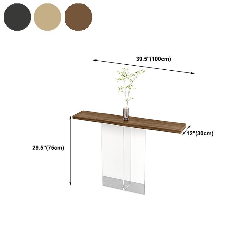 Contemporary Acrylic Console Table 11.8" W Rectangle End Table Clearhalo 'Console Tables' 'console_tables' 'Entry & Mudroom Furniture' 'furn' 'furn_console_tables' 'Furniture' 1200x1200_b6bc6cdd-be12-4fce-99c8-beede0a822bb