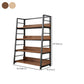 Ladder Open Back Bookshelf Modern Style Engineered Wood Bookcase with Shelves