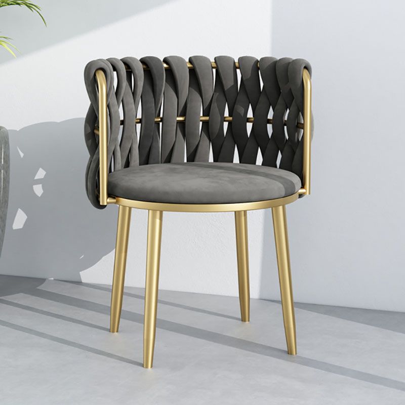 Nordic Metal Dining Room Chairs Velvet Armless Dining Chairs for Restaurant Clearhalo ' kitchen&dining_furn' 'Dining Chairs' 'Dining Tables & Seating' 'dining_chair' 'furn' 'furn_dining_chair' 'Furniture' 'furniture_dining_chair' 'Kitchen & Dining Furniture' 'kitchen' 1200x1200_b6be83f2-e322-4223-a483-1407b95b0eee