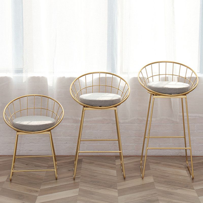 Industrial Round Pub Table Set 1/3 Pieces White and Gold Bar Table Set