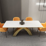 Glam Rectangle Shape Dining Table Sintered Stone Top Standard Dining Table for Kitchen Clearhalo ' dining_table' 'Dining Tables & Seating' 'Dining Tables' 'furn' 'furn_dining_table' 'Furniture' 'furniture_dining_table' 'Kitchen & Dining Furniture' 'kitchen&dining_furn' 'kitchen' 'kitchen_dining_table' 1200x1200_b6c08168-a502-4d50-b01c-0f1e9dda1c44