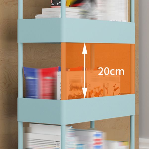 Contemporary Vertical Etagere Bookshelf with Metal Frame Plastic Bookshelf Clearhalo 'Bookcases' 'furn' 'furn_bookcases' 'Furniture' 'furniture_bookcases' 'kitchen' 'kitchen_bookcases' 'Living Room Furniture' 'Office Furniture' 1200x1200_b6c2d274-27e7-4de4-8962-178d9fc785ab