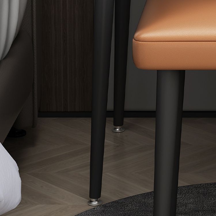 Vanity Stone/Wood Makeup Dressing Table Stool Set Black/ White Top - 31.1" H