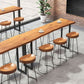 Rectangle Solid Wood Bar Table Sled Base Dining Table for Kitchen Living Room Coffee Room