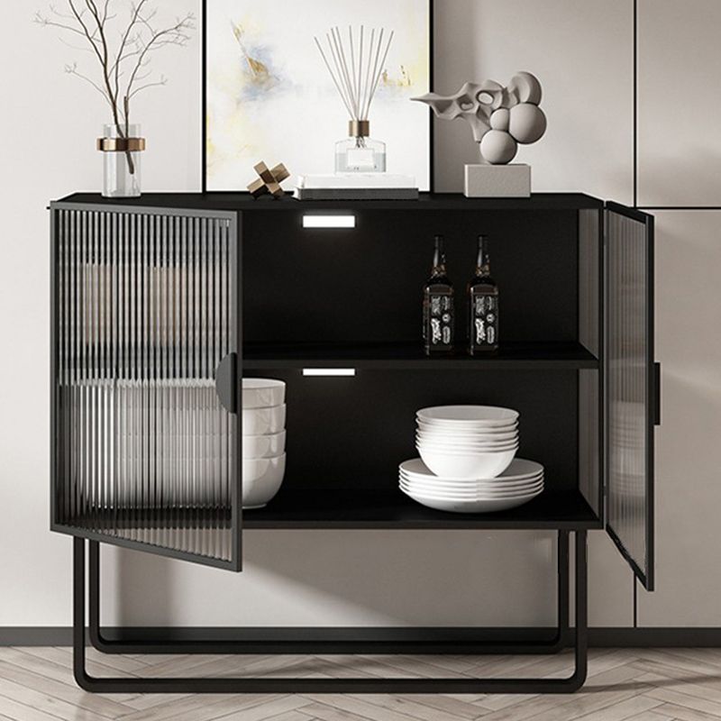 Curio Curio Curio Cabinet in metallo Porte in vetro armadio con 2 porte per soggiorno