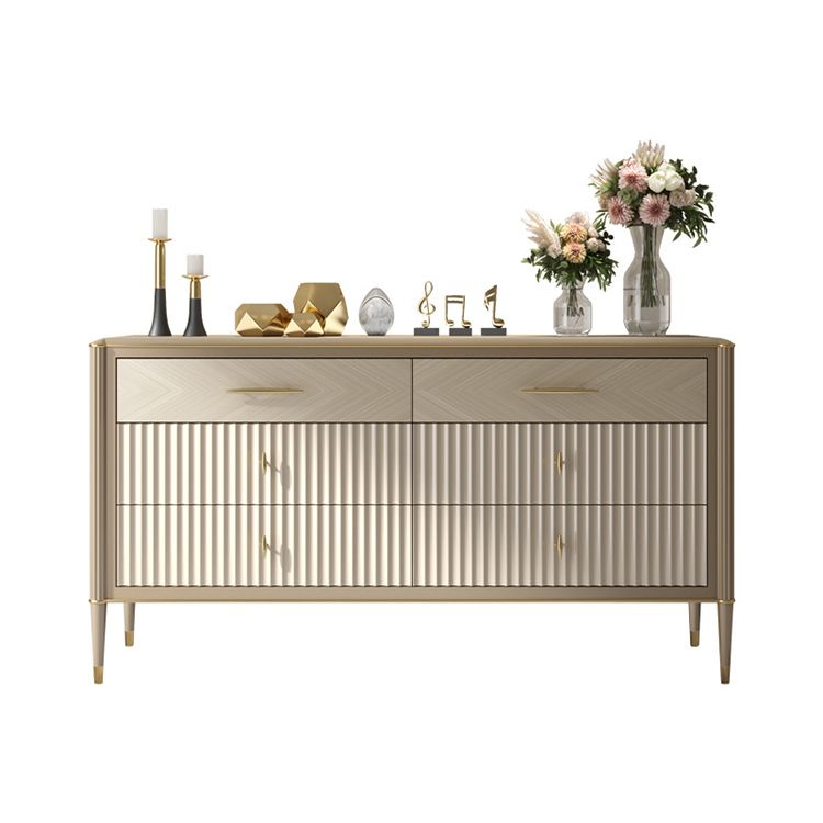 Wooden Storage Chest Dresser Glam Storage Chest with 6 Drawers Clearhalo 'Bedroom Furniture' 'Dressers & Chests' 'dressers_chests' 'furn' 'furn_dressers_chests' 'Furniture' 1200x1200_b6c42b79-d994-4796-9465-9609a74e1de3