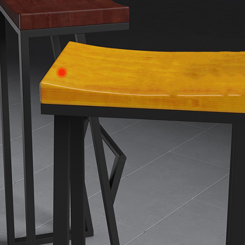 Industrial Backless Footrest Bar Stool Medium Wood Bristol Iron Stool Clearhalo 'Bar Furniture' 'Bar Stools' 'bar_stools' 'furn' 'furn_bar_stools' 'Furniture' 'Kitchen & Dining Furniture' 1200x1200_b6c4c9da-5aa2-444e-b4e3-62cdb47964dc