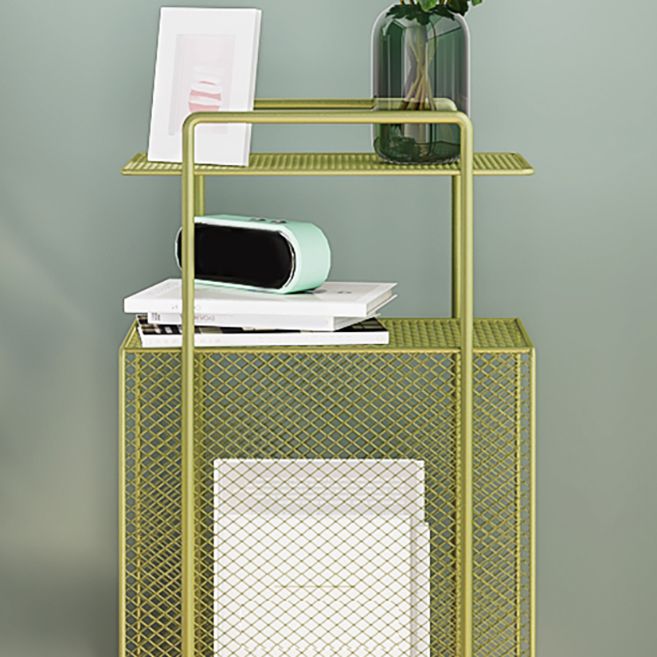 28 "H Glam Armoire de chevet Iron 1-Shelf Open Rangement Tablette de rangement avec jambes