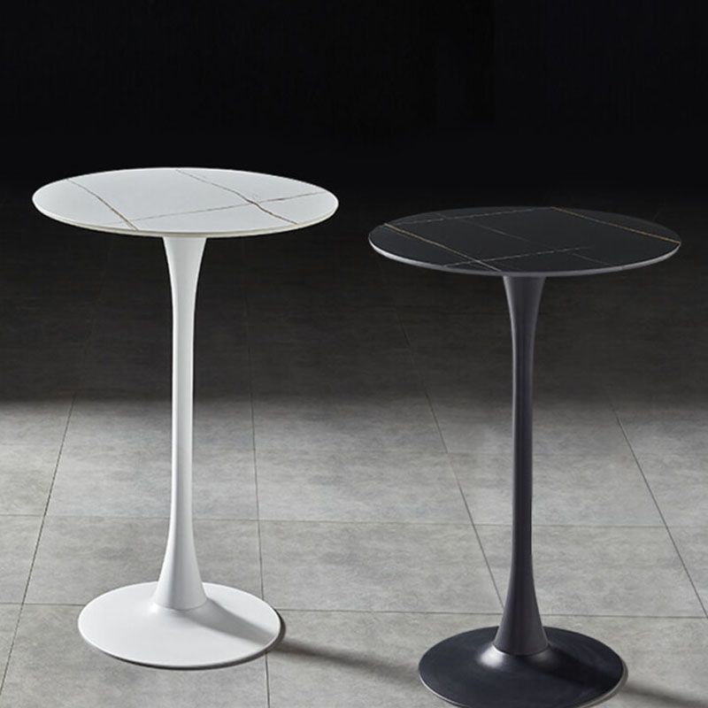 Industrial Metal Bar Table Faux Marble 27.56" Round Top Indoor Bistro Table Clearhalo 'Bar Furniture' 'Bar Tables' 'bar_tables' 'furn' 'furn_bar_tables' 'Furniture' 'furniture_bar_tables' 'Kitchen & Dining Furniture' 'kitchen&dining_furn' 'kitchen' 1200x1200_b6c55b89-0ed5-4d57-9a4e-5c0ed0aa0b6f