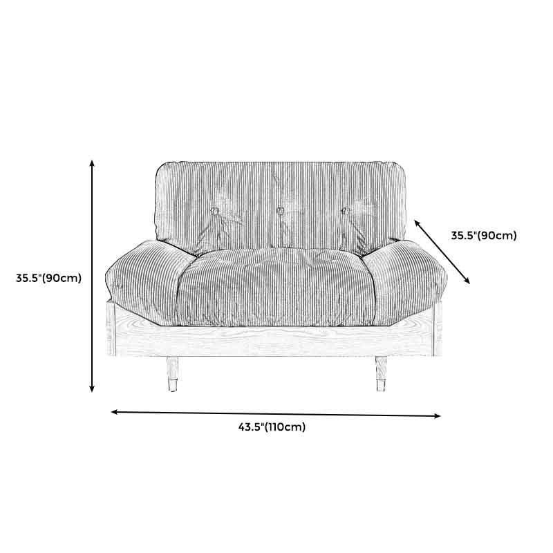 Modern Tufted Armless Sofa 35"W Loose Back Sofa for Living Room Clearhalo 'furn' 'furn_sofas' 'Furniture' 'furniture_sofas' 'kitchen' 'kitchen_sofas' 'Living Room Furniture' 'Sofa' 'sofas' 1200x1200_b6c81a61-8fe1-49da-9621-d345a2670dc4