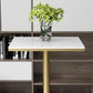 Glam Table and Stool Set 1/2/3/5 Pieces Bar Pub Table Set for Dining Room Clearhalo 'Bar Furniture' 'furn' 'furn_home_bar_bar_sets' 'Furniture' 'Home Bars & Bar Sets' 'home_bar_bar_sets' 'Kitchen & Dining Furniture' 1200x1200_b6c89835-09fa-438e-b6c8-de3d7a31a4a2