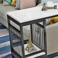 Glam Faux Rectangle Bar Counter Table Marble Bar Counter Table with Metal Legs for Home Clearhalo 'Bar Furniture' 'Bar Tables' 'bar_tables' 'furn' 'furn_bar_tables' 'Furniture' 'Kitchen & Dining Furniture' 1200x1200_b6c8da69-bc76-4096-8cfa-dd549dce2306