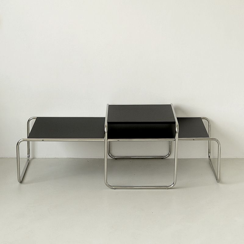 Contemporary Rectangle Solid Wood Coffee Table with Steel Sled Base Clearhalo 'Coffee & Accent Tables' 'Coffee Tables' 'coffee_tables' 'furn' 'furn_coffee_tables' 'Furniture' 'Living Room Furniture' 1200x1200_b6c90384-f478-4622-9deb-06ca5bd729f5