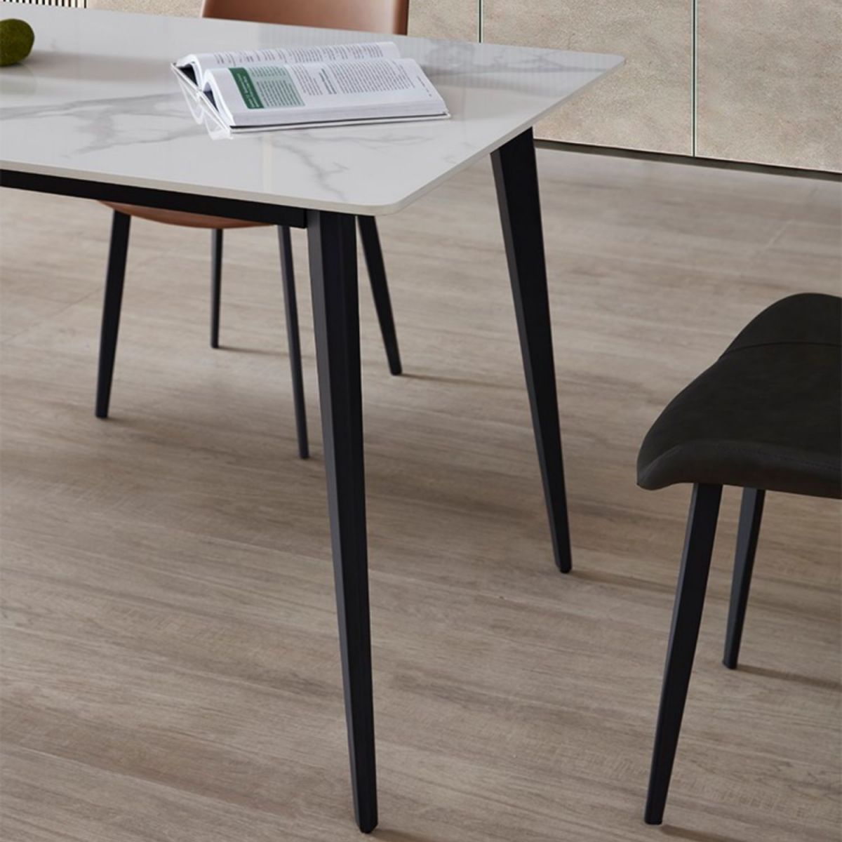 Sintered Stone Top Dining Table Rectangle Table with Metal Base and 4 Legs Clearhalo ' dining_table' 'Dining Tables & Seating' 'Dining Tables' 'furn' 'furn_dining_table' 'Furniture' 'furniture_dining_table' 'Kitchen & Dining Furniture' 'kitchen&dining_furn' 'kitchen' 'kitchen_dining_table' 1200x1200_b6c979ac-2bd4-4f0e-bb27-188b91d57027