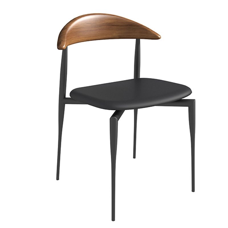 Faux Leather Side Chair Contemporary Open Back Dining Room Chair Clearhalo 'Dining Chairs' 'Dining Tables & Seating' 'dining_chair' 'furn' 'furn_dining_chair' 'Furniture' 'furniture_dining_chair' 'Kitchen & Dining Furniture' 1200x1200_b6c9daa2-6413-4dab-b0dd-88a3106eaac3