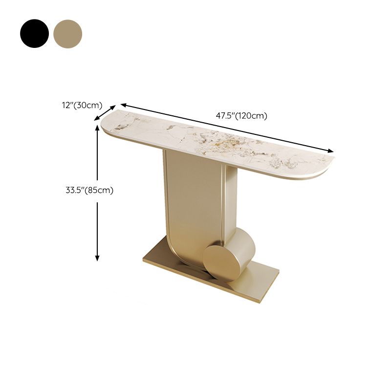 Tabella della console di pietra moderna tavolo da divano console resistente alle macchie per la sala