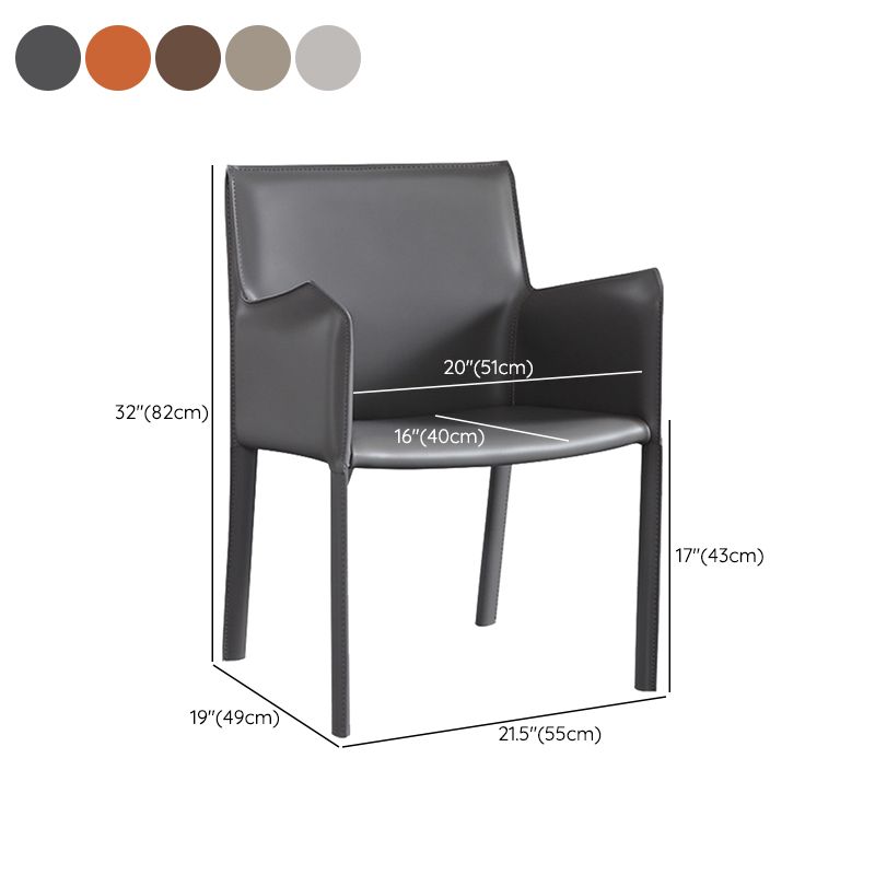 Esszimmer gepolsterter Armstuhl Kunstleder Parsons Stuhl