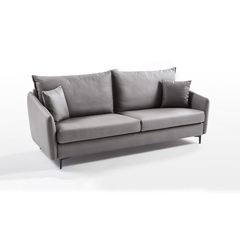 34.3" Wide Contemporary Style Sofa Faux Leather Seating with Pillows Clearhalo 'furn' 'furn_sofas' 'Furniture' 'Living Room Furniture' 'Sofa' 'sofas' 1200x1200_b6cbbbc8-3c8c-4253-8fff-9202453cfbce