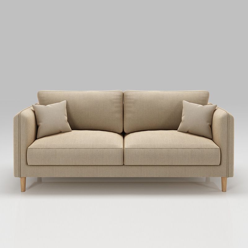 Scandinavian Loose Back Sofa 3-Seat Slipcovered Linen Square Arm Sofa Clearhalo 'furn' 'furn_sofas' 'Furniture' 'furniture_sofas' 'kitchen' 'kitchen_sofas' 'Living Room Furniture' 'Sofa' 'sofas' 1200x1200_b6cc18d2-407b-431b-8b30-7b6a231a350a