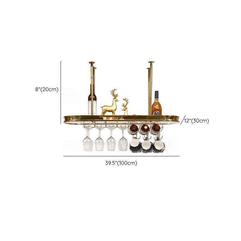 Modern Hanging Wine Rack Holder Stainless Steel Wine Rack in Gold Clearhalo 'furn' 'furn_wine_racks' 'Furniture' 'Kitchen & Dining Furniture' 'Wine Racks' 'wine_racks' 1200x1200_b6cc855a-7fa0-4354-8d09-ba4f9a6dab0f