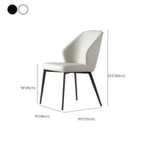 Keuken moderne wingback parsons stoel armloze eetkamerstoelen in zwarte benen