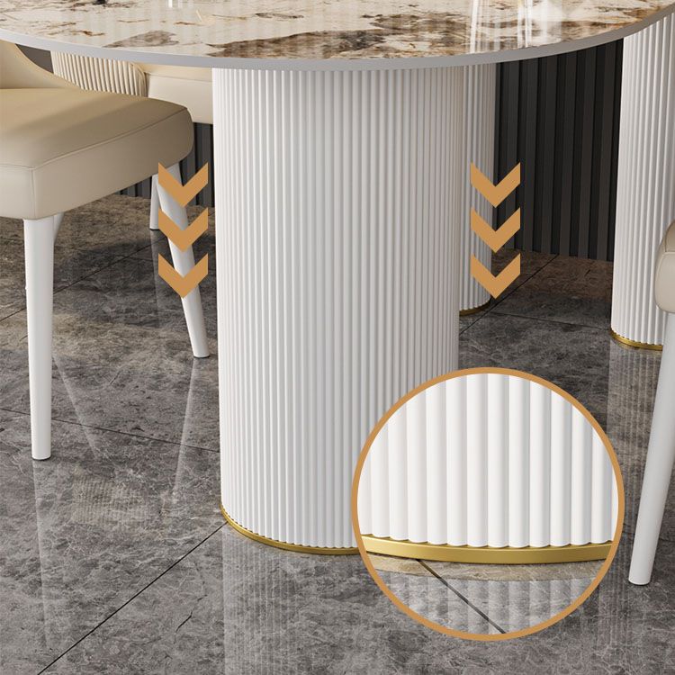 Designer Style 1/4/5 Pieces Dining Set Sintered Stone Dining Table Set Clearhalo 'Dining Room Sets' 'Dining Tables & Seating' 'dining_room_set' 'furn' 'furn_dining_room_set' 'Furniture' 'furniture_dining_room_set' 'Kitchen & Dining Furniture' 1200x1200_b6cdbdc6-748e-4a5b-99d8-940701053050