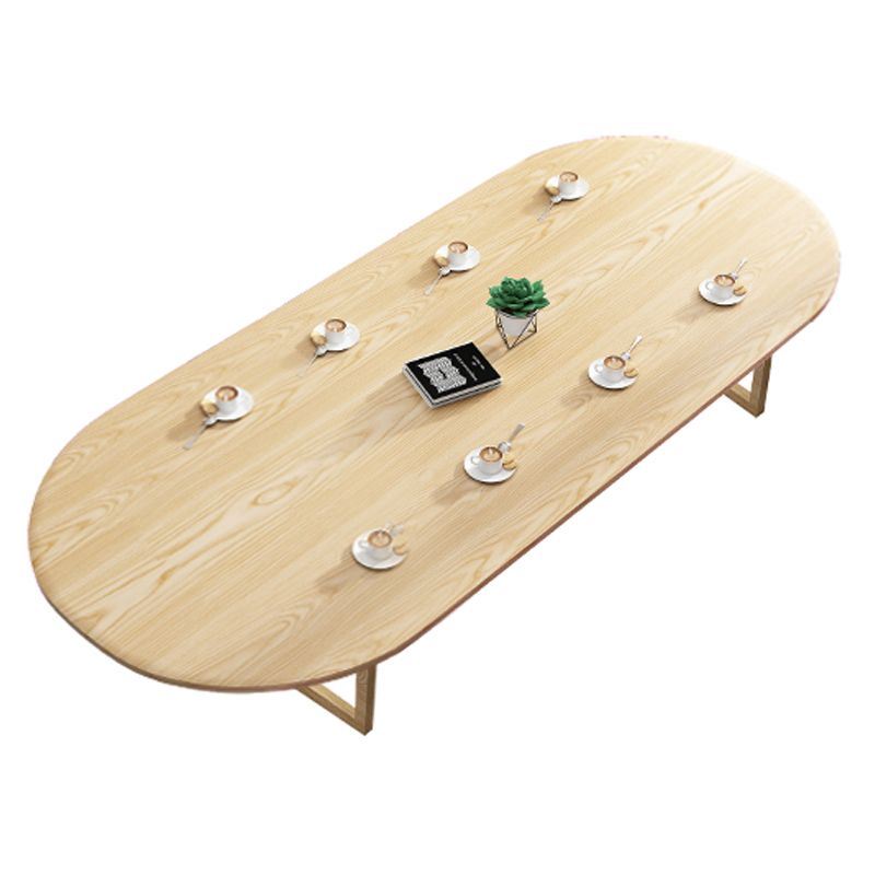 Contemporary Style Office Writing Desk Oval Wooden Writing Desk without Chair Clearhalo 'furn' 'furn_office_desk' 'Furniture' 'Office Desks' 'Office Furniture' 'office_desk' 1200x1200_b6cf5152-908b-49a1-b1ba-0d8087b29823