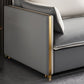 31" Wide Glam Futon Sofa Bed Gray Futon Sleeper Sofa with Storage